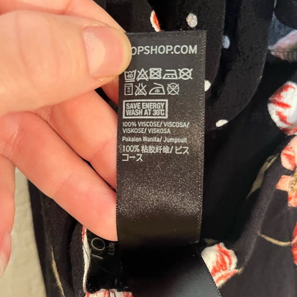 Topshop women’s mixed floral and polka dot spaghetti strap jumper Brunch Vacay - Picture 10 of 10